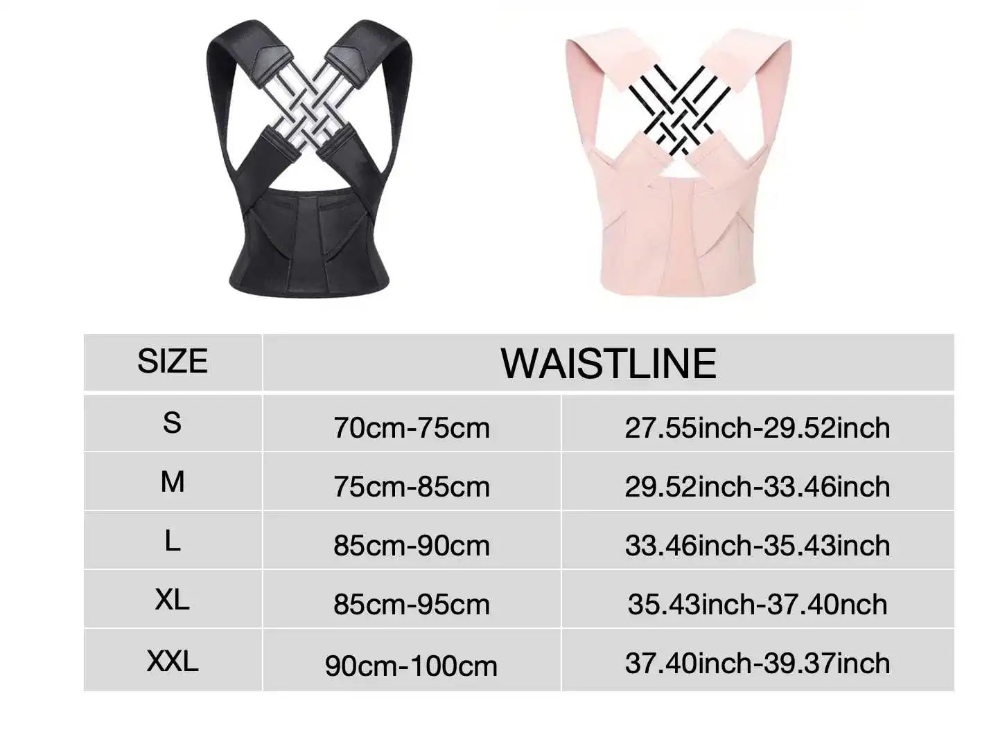 Back Brace Posture Corrector for Women and Men, Shoulder Straightener Adjustable Full Back Support Upper and Lower Waist Belt