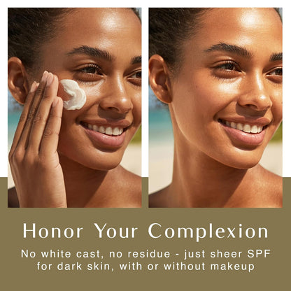 SPF 30 for Face & Body - Moisturizing Skin Protection, SPF 30, Sun Lotion for Women & Men, Ultra Sheer, Travel Size, No White Cast for Melanin Rich Skin - 2 Fl Oz, 2 Pack