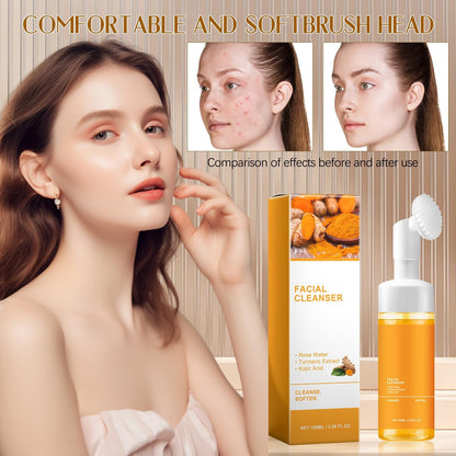 Turmeric Facial Cleanser, Turmeric Facial Wash, Turmeric Face Wash, Turmeric Facial Cleanser,Turmeric Foaming Cleanser for All Skin3.38 Oz