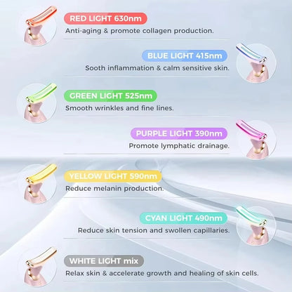 Anti Wrinkle Facial Massager Neck Face Beauty Device Skin Tighten Facial Lift Device Reduce Double Chin Skin Care Tool 7 Colors