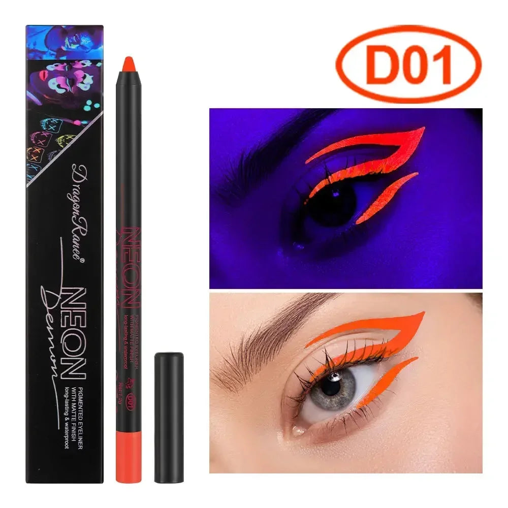 Gel Eyeliner Pencil Waterproof Eye Pencils Cosmetics 12pcs Color Matte UV Luminous Eyeliner Pen Set Makeup Eye Liner Pencil Tool