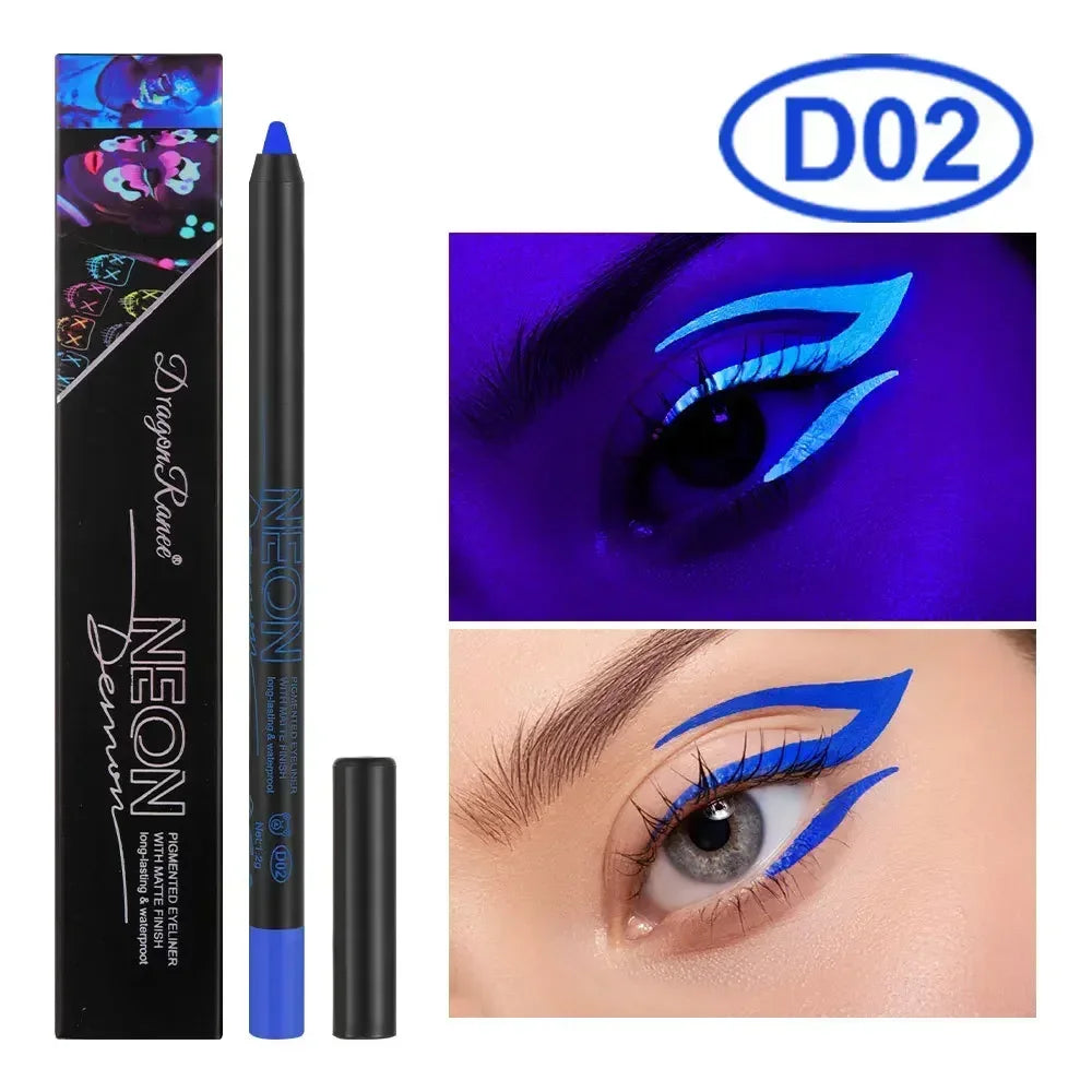 Gel Eyeliner Pencil Waterproof Eye Pencils Cosmetics 12pcs Color Matte UV Luminous Eyeliner Pen Set Makeup Eye Liner Pencil Tool