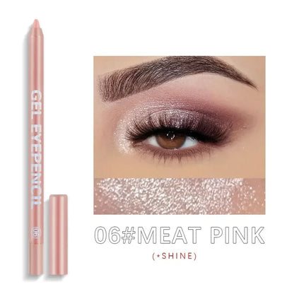 Gel Eyeliner Pencil Waterproof Eye Pencils Cosmetics 12pcs Color Matte UV Luminous Eyeliner Pen Set Makeup Eye Liner Pencil Tool