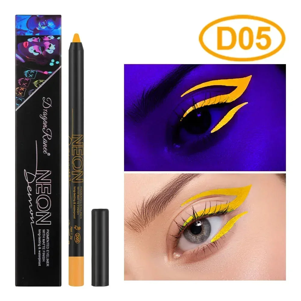 Gel Eyeliner Pencil Waterproof Eye Pencils Cosmetics 12pcs Color Matte UV Luminous Eyeliner Pen Set Makeup Eye Liner Pencil Tool