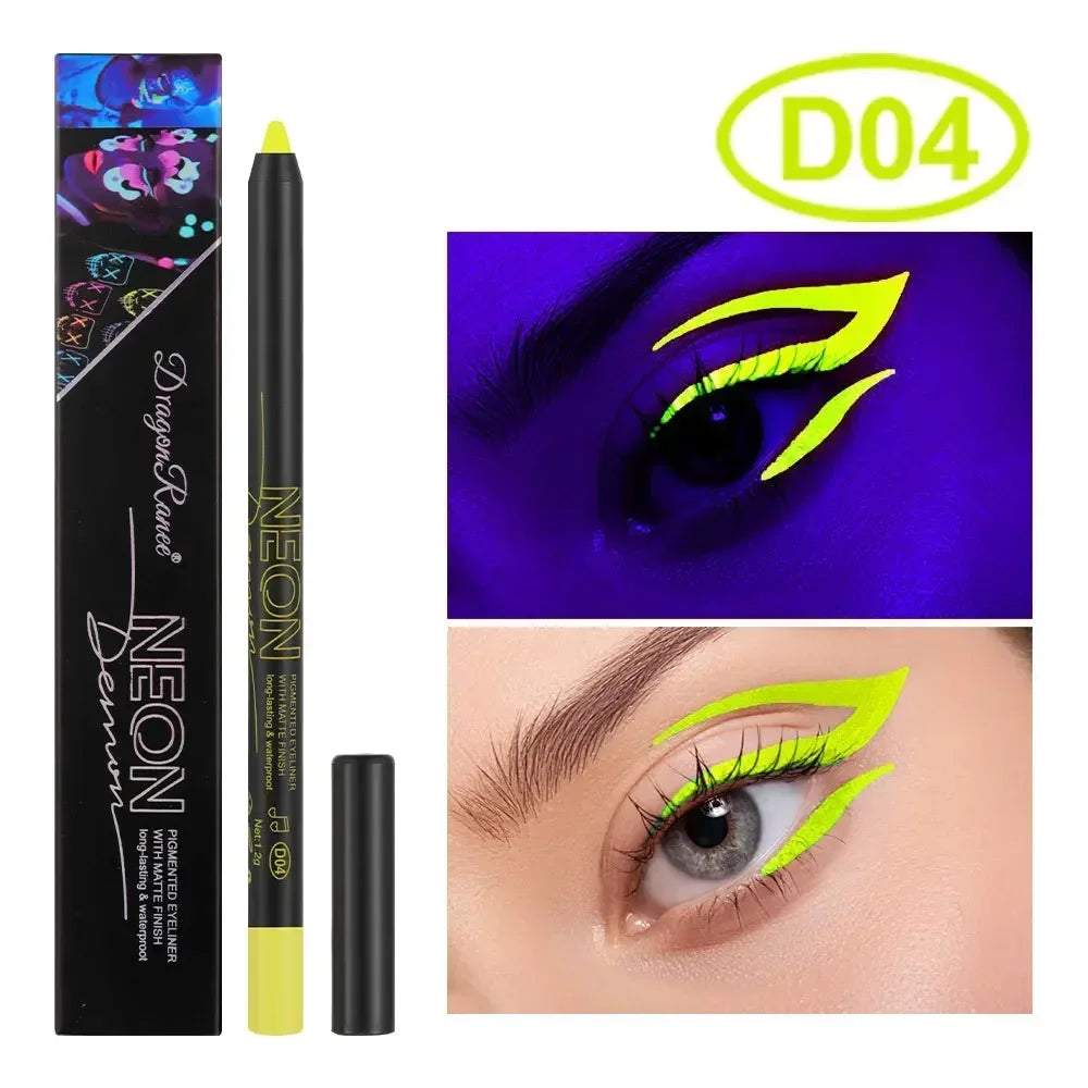 Gel Eyeliner Pencil Waterproof Eye Pencils Cosmetics 12pcs Color Matte UV Luminous Eyeliner Pen Set Makeup Eye Liner Pencil Tool