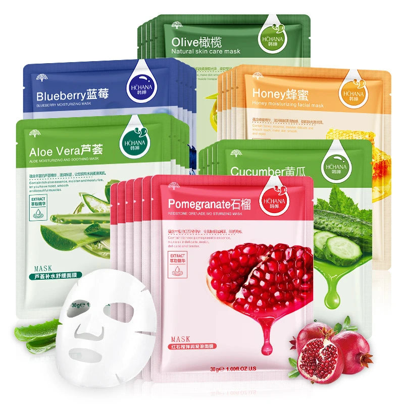 Fresh Fruit Korean Face Mask Set (30pcs)