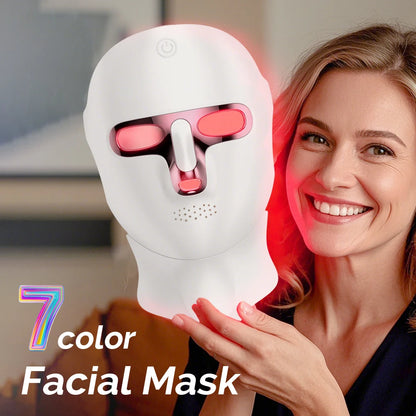 7 Colors LED Face Neck Mask Rechargeable Photon Beauty Device