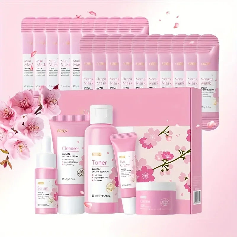 Sakura All-In-One Skincare Gift Set with Facial Masks Included