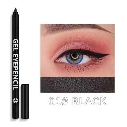Gel Eyeliner Pencil Waterproof Eye Pencils Cosmetics 12pcs Color Matte UV Luminous Eyeliner Pen Set Makeup Eye Liner Pencil Tool