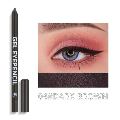 Gel Eyeliner Pencil Waterproof Eye Pencils Cosmetics 12pcs Color Matte UV Luminous Eyeliner Pen Set Makeup Eye Liner Pencil Tool