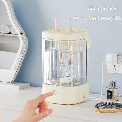 USB Electric Makeup Brush Cleaner Rechargeable Automatic Cleaning Stand Device