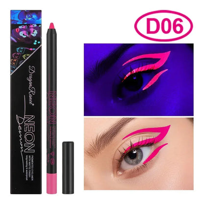 Gel Eyeliner Pencil Waterproof Eye Pencils Cosmetics 12pcs Color Matte UV Luminous Eyeliner Pen Set Makeup Eye Liner Pencil Tool