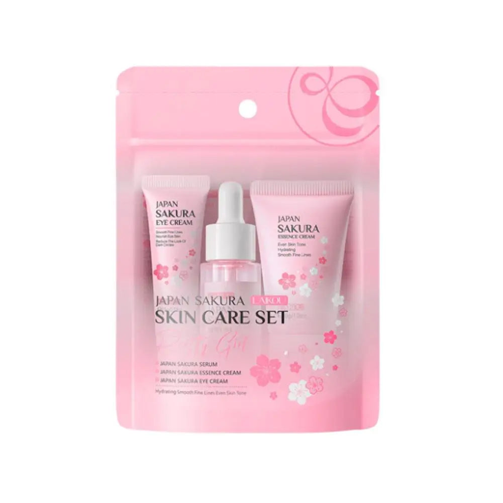 3PCS / 5PCS Sakura Skin Care Set Face Cream Serum Toner