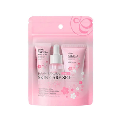 3PCS / 5PCS Sakura Skin Care Set Face Cream Serum Toner
