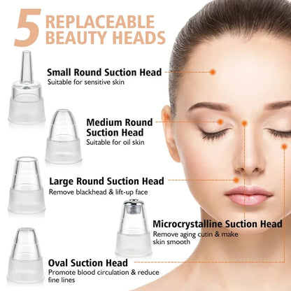 Electric Blackhead Remover Vacuum Acne Cleaner for Deep Pore Cleansing