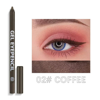 Gel Eyeliner Pencil Waterproof Eye Pencils Cosmetics 12pcs Color Matte UV Luminous Eyeliner Pen Set Makeup Eye Liner Pencil Tool
