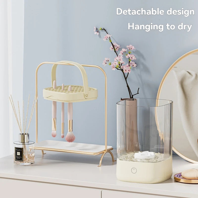 USB Electric Makeup Brush Cleaner Rechargeable Automatic Cleaning Stand Device