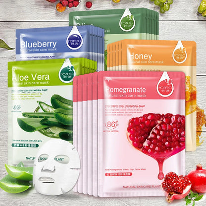 Fresh Fruit Korean Face Mask Set (30pcs)