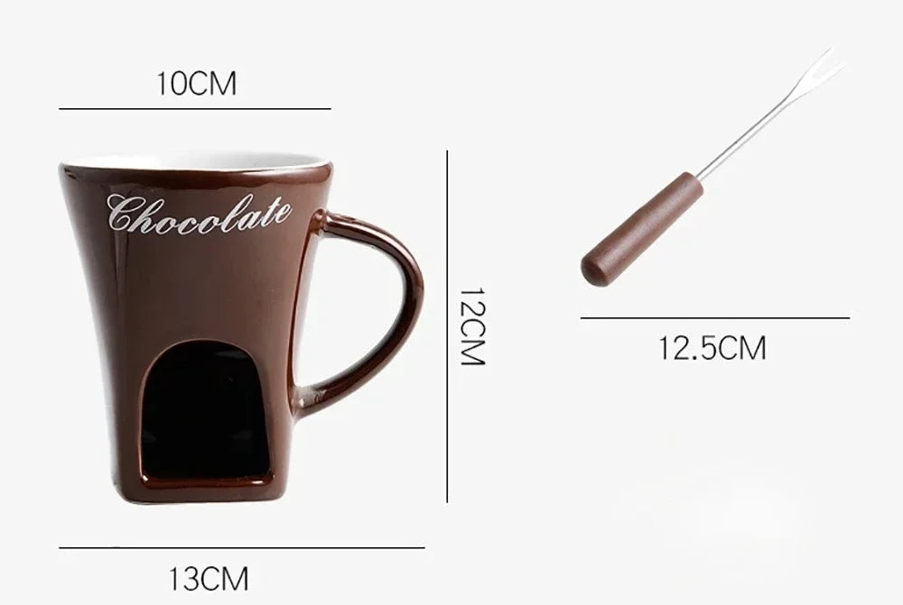 Fondue Pots Fondue Mug Set Personal Mini Chocolate Cheese Ice Cream Fondue Maker Kit Individual Butter Melter Cup Small Warmer