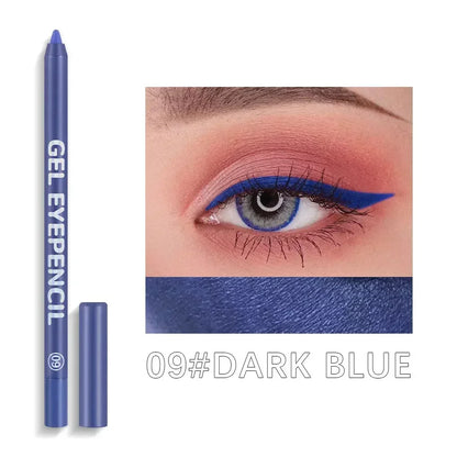 Gel Eyeliner Pencil Waterproof Eye Pencils Cosmetics 12pcs Color Matte UV Luminous Eyeliner Pen Set Makeup Eye Liner Pencil Tool