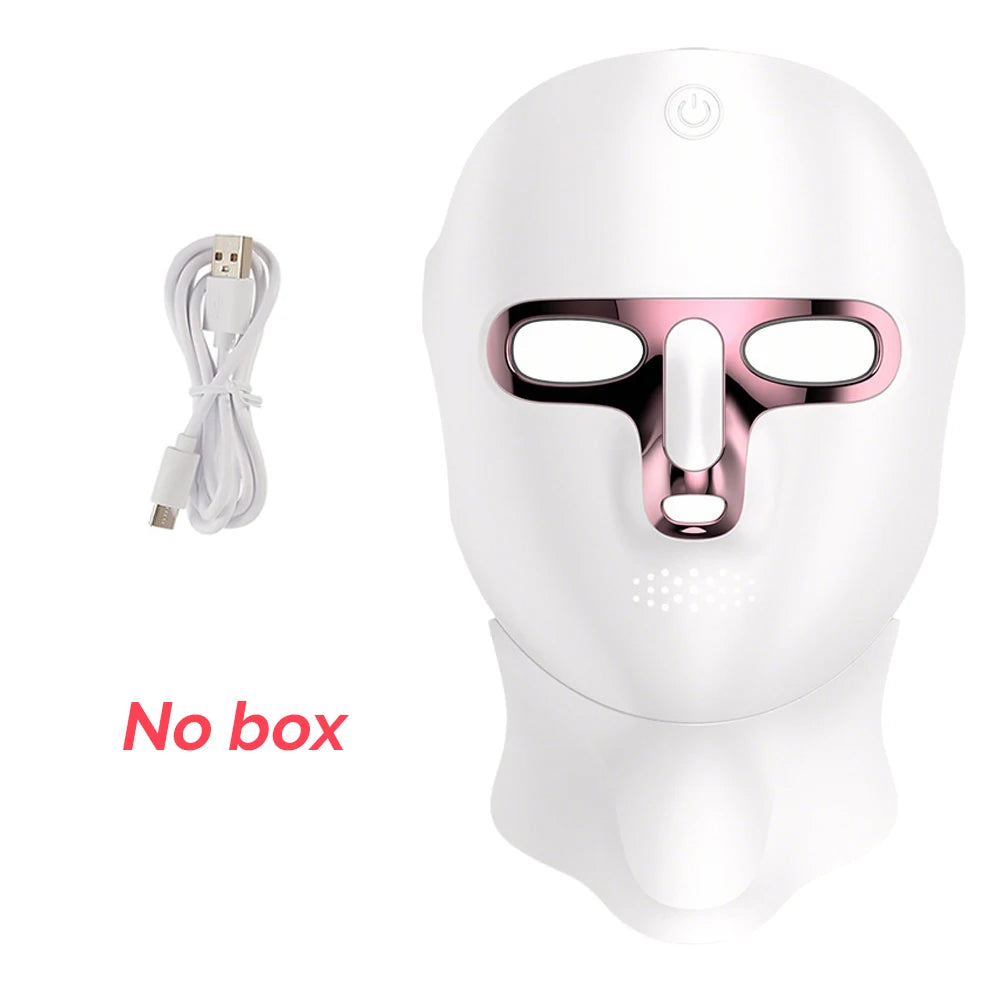 7 Colors LED Face Neck Mask Rechargeable Photon Beauty Device