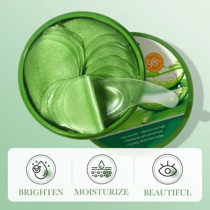 60PCS Aloe Vera Collagen Eye Masks for Dark Circles Moisturizing Care