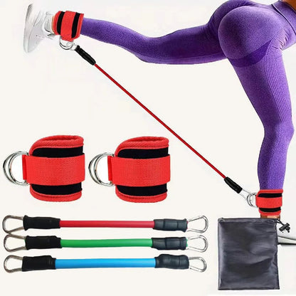 Ankle Resistance Bands with Cuffs for Women & Men - 3-Level Adjustable Leg & Glute Workout Equipment